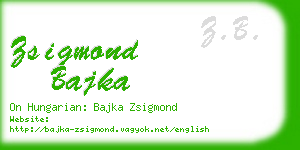 zsigmond bajka business card